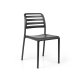 Chaise COSTA BISTROT polypro et fibre de verre empilable - Anthracite