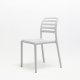 Chaise COSTA BISTROT polypro et fibre de verre empilable - Blanc