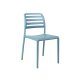 Chaise COSTA BISTROT polypro et fibre de verre empilable - Céleste