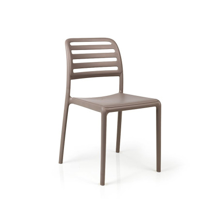 Chaise COSTA BISTROT polypro et fibre de verre empilable - Tortora