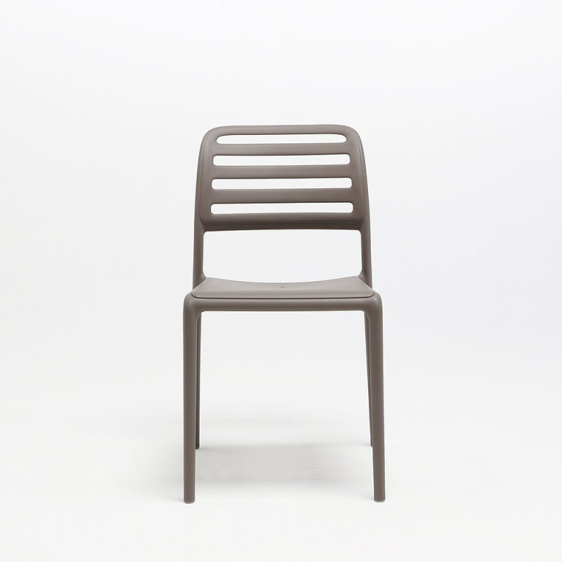 Chaise COSTA BISTROT polypro et fibre de verre empilable - Tortora