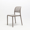 Chaise COSTA BISTROT polypro et fibre de verre empilable - Tortora