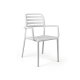 Fauteuil COSTA polypro et fibre de verre empilable - Blanc