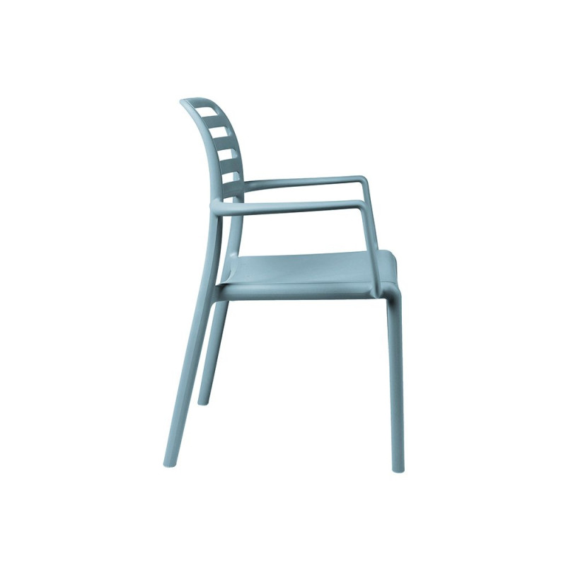 Fauteuil COSTA polypro et fibre de verre empilable - Céleste