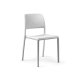 Chaise BORA BISTROT polypro et fibre de verre empilable - Blanc