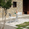 Chaise BORA BISTROT polypro et fibre de verre empilable - Blanc