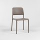Chaise BORA BISTROT polypro et fibre de verre empilable - Tortora
