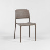 Chaise BORA BISTROT polypro et fibre de verre empilable - Tortora