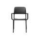Fauteuil BORA polypro et fibre de verre empilable - Anthracite