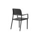 Fauteuil BORA polypro et fibre de verre empilable - Anthracite