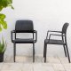 Fauteuil BORA polypro et fibre de verre empilable - Anthracite