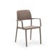 Fauteuil BORA polypro et fibre de verre empilable - Tortora