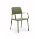 Fauteuil BORA polypro et fibre de verre empilable - Agave
