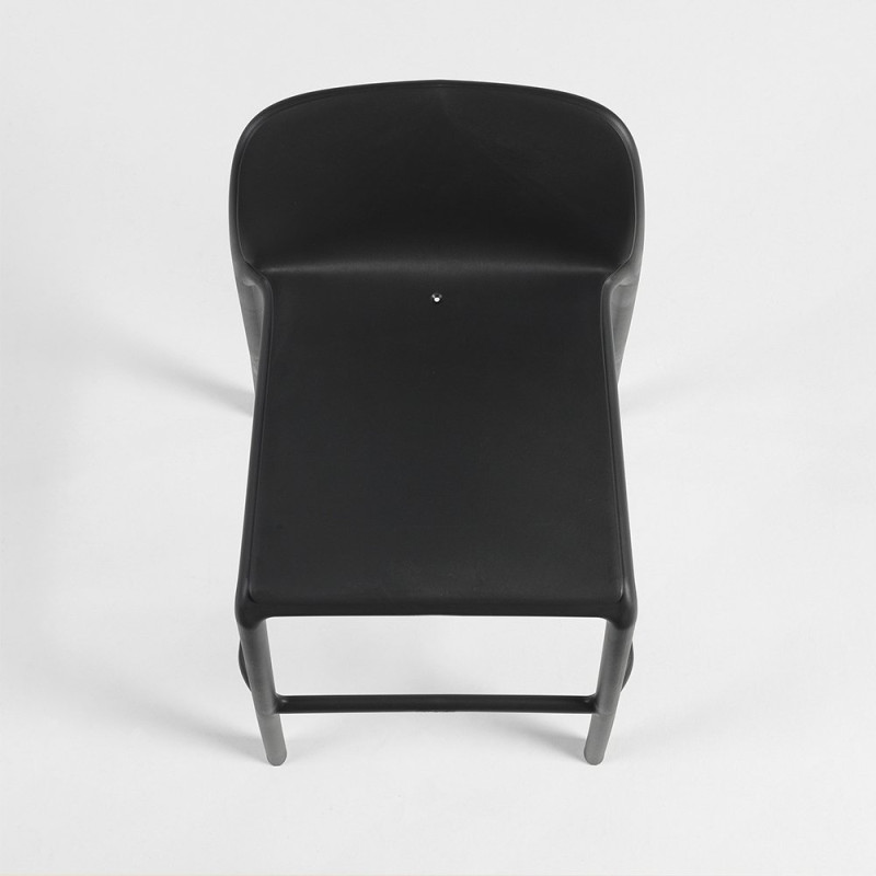 Tabouret FARO polypro et fibre de verre empilable - Anthracite