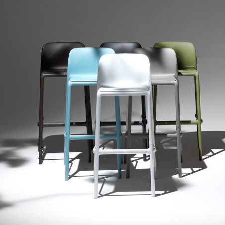 Tabouret FARO polypro et fibre de verre empilable - Anthracite