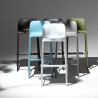 Tabouret FARO polypro et fibre de verre empilable - Anthracite