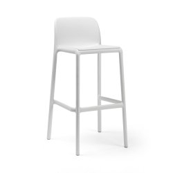 Tabouret FARO polypro et fibre de verre empilable - Blanc