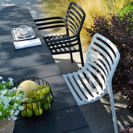 Chaise DOGA en fibre de verre empilable - Blanc
