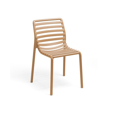 Chaise DOGA en fibre de verre empilable - Cappuccino