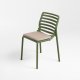 Chaise DOGA en fibre de verre empilable - Agave