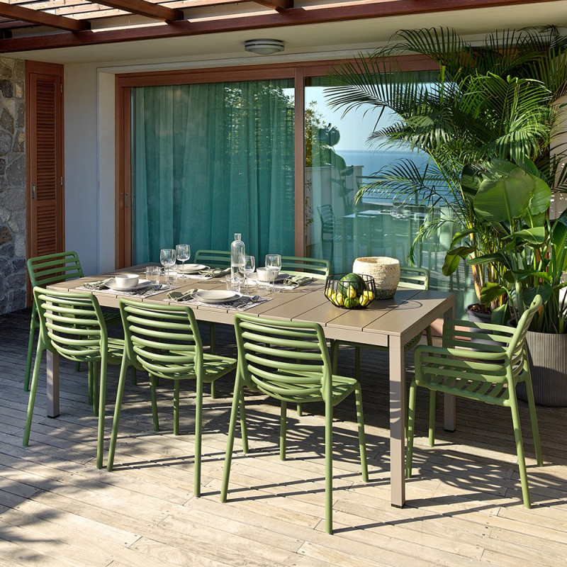 Chaise DOGA en fibre de verre empilable - Agave
