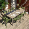 Chaise DOGA en fibre de verre empilable - Agave