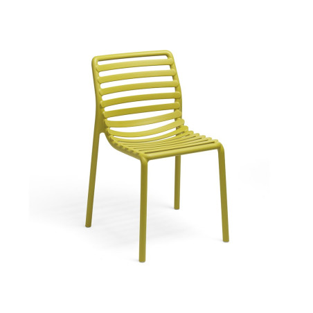 Chaise DOGA en fibre de verre empilable - Poire