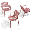 Chaise DOGA en fibre de verre empilable - Marsala