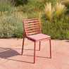 Chaise DOGA en fibre de verre empilable - Marsala