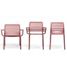 Chaise DOGA en fibre de verre empilable - Marsala