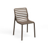 Chaise DOGA en fibre de verre empilable - Tabac