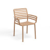 Fauteuil DOGA en fibre de verre empilable - Cappuccino