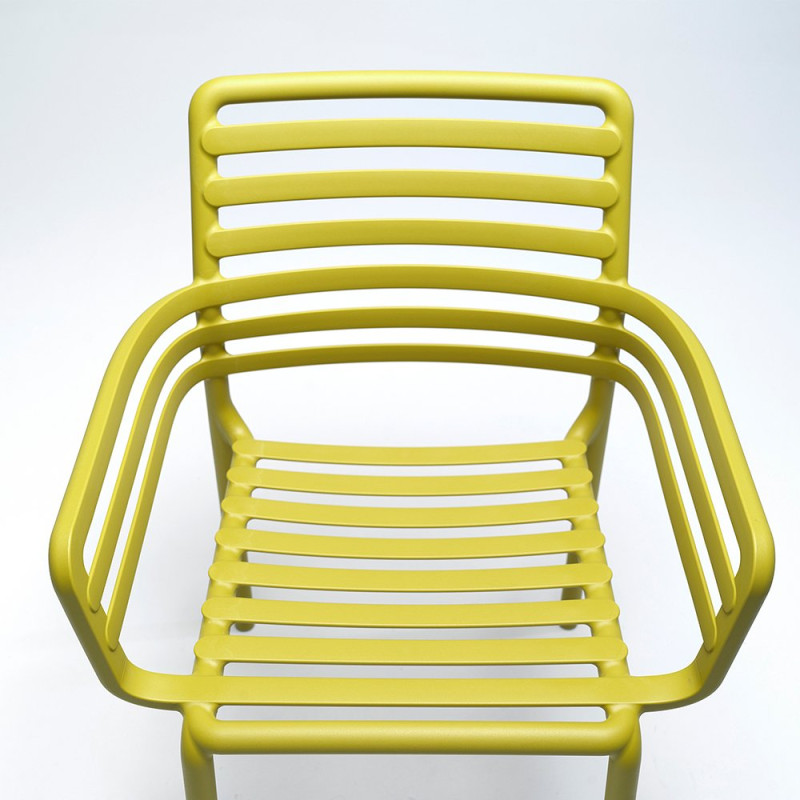 Fauteuil DOGA en fibre de verre empilable - Poire