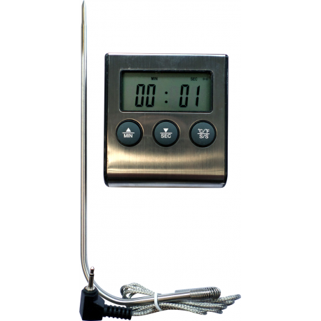 Thermomètre digital pour four sonde inox 15cm -50/+300°C