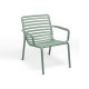 Fauteuil Relax DOGA en fibre de verre empilable - Menthe