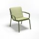 Fauteuil Relax DOGA en fibre de verre empilable - Agave