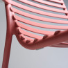 Fauteuil Relax DOGA en fibre de verre empilable - Marsala