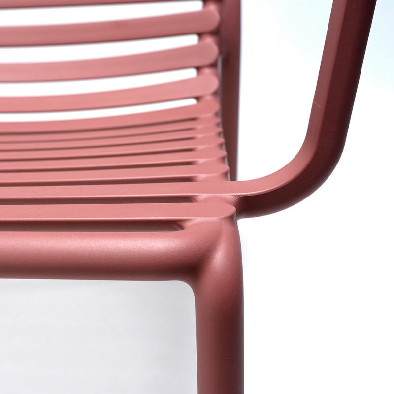 Fauteuil Relax DOGA en fibre de verre empilable - Marsala