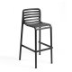 Tabouret DOGA en fibre de verre empilable - Anthracite