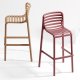 Tabouret DOGA en fibre de verre empilable - Cappucino
