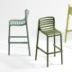 Tabouret DOGA en fibre de verre empilable - Agave