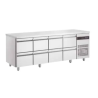 Table gastronorme GN 1/1 dessus inox 571 L froid ventilé 0 à +10° C