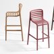 Tabouret DOGA en fibre de verre empilable - Marsala