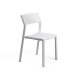 Chaise TRILL BISTROT effet mat en fibre de verre - Blanc