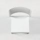 Chaise TRILL BISTROT effet mat en fibre de verre - Blanc