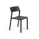 Chaise TRILL BISTROT effet mat en fibre de verre - Anthracite