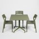 Chaise TRILL BISTROT effet mat en fibre de verre - Olive