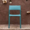 Chaise TRILL BISTROT effet mat en fibre de verre - Bleu Canard