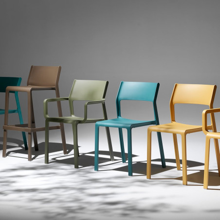 Chaise TRILL BISTROT effet mat en fibre de verre - Moutarde