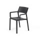 Fauteuil TRILL BISTROT effet mat en fibre de verre - Anthracite